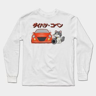 Red Daihatsu Copen & Maneki-Neko Long Sleeve T-Shirt